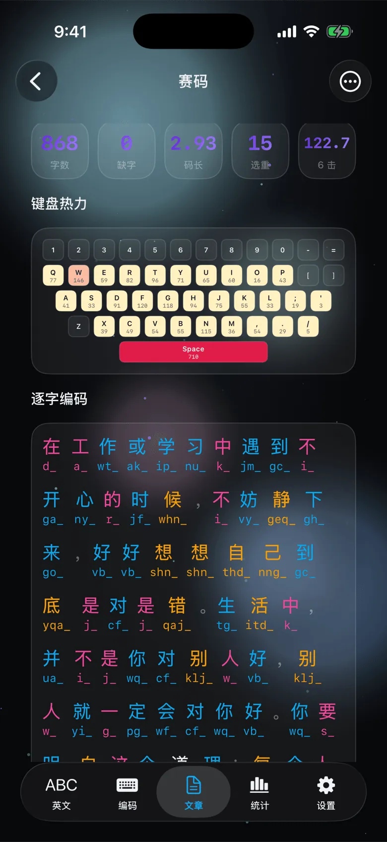 键盘热力图